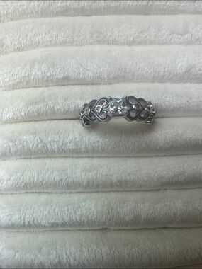 Silver plated Ring with Clear Center Stone
